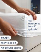 Draps de lit en microfibre douce en gros, 4 pièces, poches profondes, ensemble de draps de lit pour la maison et l'hôtel