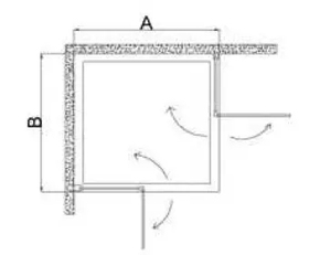 Porte de douche pliante moderne en aluminium avec cadre en verre, prix d'usine, cabine de douche d'angle complète pour salle de bain, idéale pour l'hôtellerie - Product Image 5