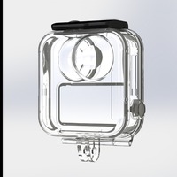 Boîtier étanche pour caméra d'action 20M avec écran tactile haute sensibilité, interrupteur à bouton en acier inoxydable 316, coque PC