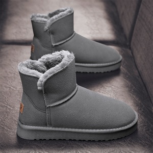 Stivali da Neve Corti Invernali da Uomo, Bestseller, <span class=keywords><strong>con</strong></span> Tomaia in Pelle e Interno in Pelliccia, Design Antiscivolo e Leggero - Product Image 2