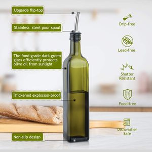 Food Grade Glass 250ml 500ml 750ml 1L <span class=keywords><strong>bottiglia</strong></span> di olio da cucina quadrato vuoto verde antico marascend <span class=keywords><strong>bottiglia</strong></span> di <span class=keywords><strong>vetro</strong></span> da <span class=keywords><strong>1</strong></span> <span class=keywords><strong>litro</strong></span> per olio d'oliva - Product Image 2