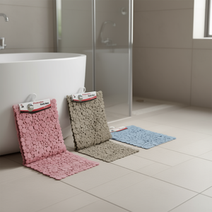 Tapis de bain ALFOMBRA à motif uni, design minimaliste, lot mixte 35*60CM, accessoire antidérapant pour sol de salle de bain - Product Image 3