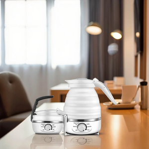 Высококачественный 600 мл беспроводной электрический чайник для воды портативный мини складной силиконовый контроль температуры для бытового наружного автомобиля - Product Image 3