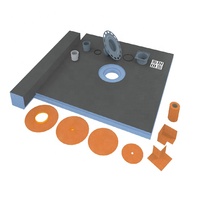 Base de douche étanche en XPS avec drain linéaire en acier inoxydable, installation facile et DIY