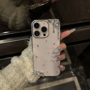 <span class=keywords><strong>Cover</strong></span> per <span class=keywords><strong>iPhone</strong></span> 17 da donna con strass e diamanti, custodia protettiva trasparente in morbido silicone per <span class=keywords><strong>iPhone</strong></span> 13/14/15/16 - Product Image 1