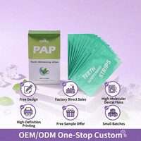 Patchs de Blanchiment Dentaire à Domicile pour Dents Sensibles, 7 Traitements, 14 Pièces, Sans Peroxyde, Bandes Sèches de Blanchiment des Dents PAP