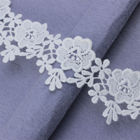 Vente en gros d'usine à bas prix, dentelle en guipure chimique en nylon, fil de coton blanc pour enfants, largeur de 3 à 5 cm