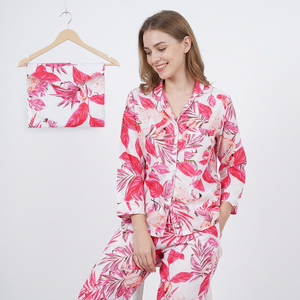 Ensemble de pyjama en coton indien de haute qualité pour femmes, imprimé numérique, motif à carreaux, vêtements de nuit doux, 100% coton, tenue de nuit d'été - Product Image 1