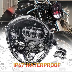 Phare de <span class=keywords><strong>moto</strong></span> LED 7 pouces, faisceau Hi Lo, DRL blanc, avec support de montage universel pour <span class=keywords><strong>moto</strong></span>, compatible - Product Image 5