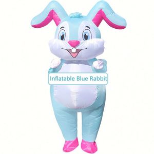 Unisex Inflatable Easter Bunny thỏ Linh Vật Trang phục dành cho người lớn Carnival bên Blow-up phù hợp với phim hoạt hình động vật vui vẻ trang phục - Product Image 2