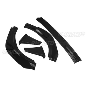 5PCS for Toyota Camry SE XSE 2018-2023 Winglet Carbon Fiber Style Car Front Bumper Lip <b>Splitter</b> Spoiler Glossy Black ABS - Product Image 3
