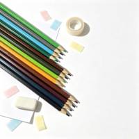Ensemble de crayons de couleur personnalisés certifiés EN71, crayons hexagonaux en bois solubles dans l'eau, tube de qualité supérieure, vente en gros directe d'usine