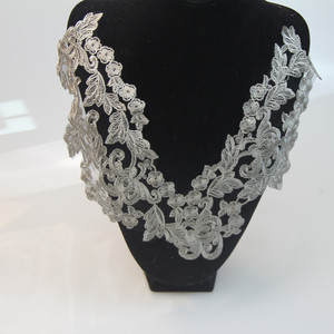 V-Cổ Thân Thiện Với Môi Tan Trong Nước Ren Vải Trắng Đính Cườm Sợi Dây Thừng Thêu Cho Đồ Ngủ Đám Cưới Khăn Cô Dâu Ăn Mặc Phù Dâu - Product Image 4