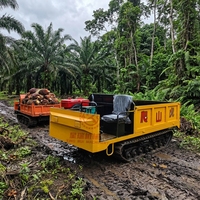 Mini-dumper sur chenilles auto-chargeur de 800 kg à chargement direct d'usine avec benne rotative pour projets agricoles