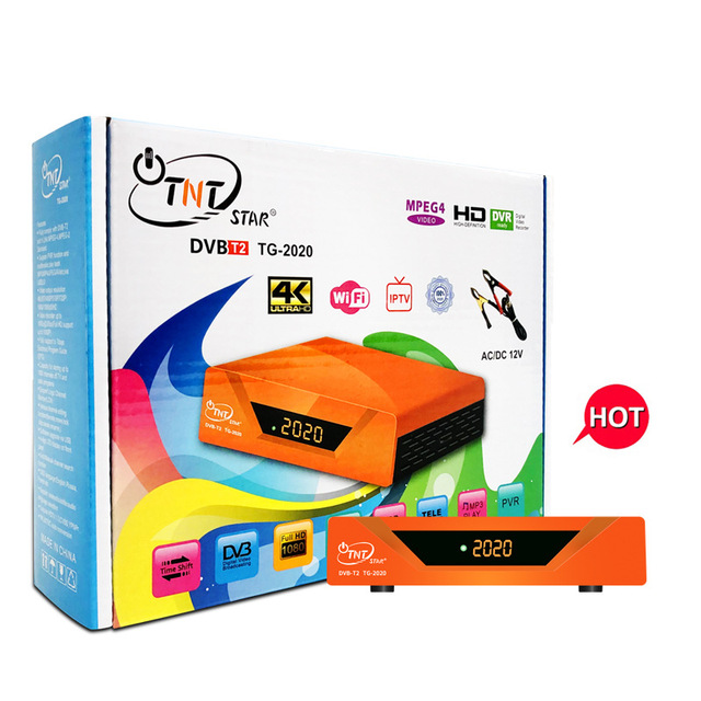 DVB-T2 HD 1080p Quad Core Amlogic S905W Set-Top Box Android 15 802.11n 2.4G/5GHz WiFi Ethernet External Antenna TNTSTAR TG-2020
