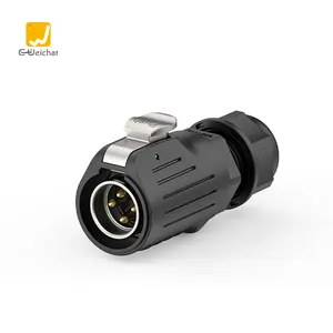 2024 Wholesale LP 20 Dc Power Connector Types Electrical Wire Male Female 4 Pin Waterproof Connector