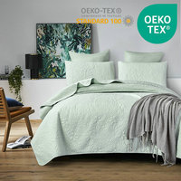 Set Sprei Kualitas Tinggi Motif Bunga Warna Solid Bahan Polyester untuk Tempat Tidur Queen Size, Dapat Dicuci Mesin, Termasuk Sarung Bantal, untuk Rumah.