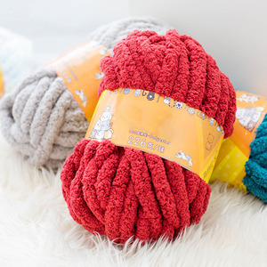 Fil de chenille épais et solide panaché de fil en peluche doux super volumineux pour le crochet et le tricot - Product Image 1