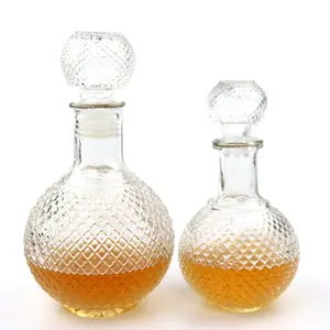 Customized Luxury Premium Empty Clear Bouteille En Verre Wine Decanter Glass Whisky Wine Bottle750ml
