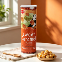 Popcorn de maïs sucré cuit au four, sans graisses trans, certifié HACCP MUI Halal, sachet de 70g, fabricant direct, distributeur en gros, coopération
