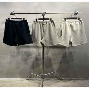 Conjunto de Pantalones Cortos Deportivos Esenciales de Alta Calidad, Ropa Urbana de Verano, Cintura Elástica, 100% Algodón, Pantalones Cortos Casuales Sólidos para Hombre - Product Image 5