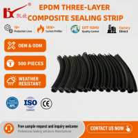 Protector de Bordes de Vehículos de Goma EPDM Flexible Extruida Personalizada Profesional, Tira de Sellado para Bordes de Automóviles