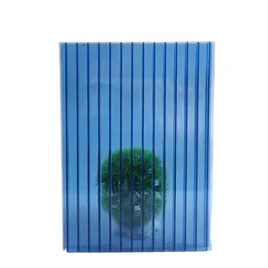 PC panels for sun shelter/ greenhouse carport covers/ balcony sheet cheap twin wall polycarbonate sheet