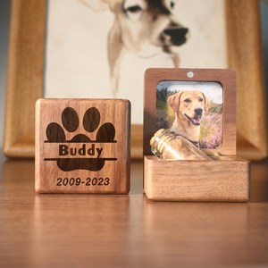 Kotak Abu Jenazah Hewan Peliharaan Kayu Kustom Grosir Personal, Kenang-kenangan Memorial Anjing Kucing, Hadiah Simpati untuk Pecinta Hewan Kecil, Merek OEM - Product Image 2