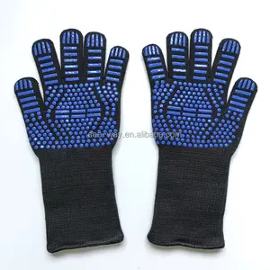Seeway Extrem hitze beständige Grill handschuhe mit Silikon griff Grill handschuhe