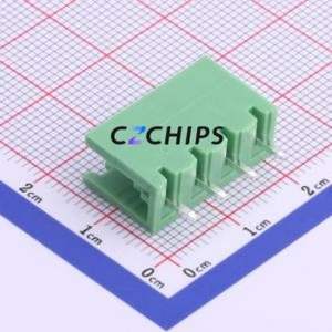 XY2500V-A-5.00-4P Plug-in Terminal Block Through hole,P=5mm Connector Board-to-Board / Socket - Open 1x4P 5mm Green - Product Image 2