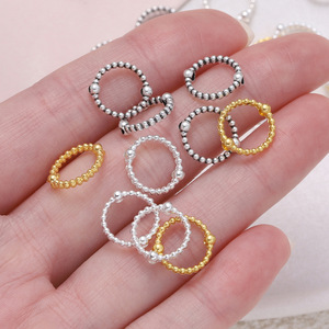 Anillo con cuentas de aleación de zinc, apertura de 11x11,5 mm, accesorios de joyería DIY, estilo dulce para la fabricación de pulseras y collares - Product Image 3