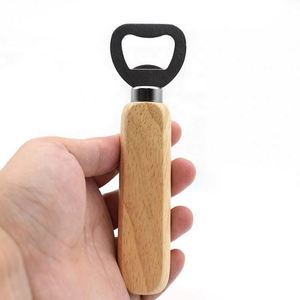 Abridor de Botellas de Cerveza Resistente con Mango de Madera y Logotipo Personalizable - Product Image 2
