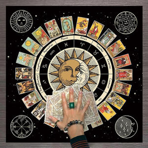 فراشة 12 كوكبة مرحلة القمر علم التنجيم نسيج بطاقة العرافة مذبح بطاقة التارو مفرش الطاولة للمنزل النوم محظوظ - Product Image 4