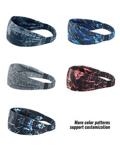 迷彩柄 薄型 滑り止め 通気性 ナイロン 速乾 UVカット カスタムロゴ入り スポーツヘッドバンド メンズ用 - Product Image 6