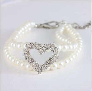 Neues Design Hund Juwel Halskette Herzförmige Haustier Halsband Halskette - Product Image 3