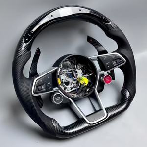Volant de voiture en cuir et fibre de carbone LED 380 mm pour B9 A4L A5 A3 S5 A6L A8 Q8 SQ8 S3 RS3 RS5 RS7 RS6 - Product Image 1