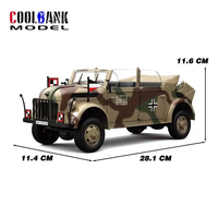 Allemagne Commander Alloys 1/18 Modèle de véhicule 2.4Ghz Jouets en métal 4X4 4CH Emulate Military Hobby Cadeaux HG4-51