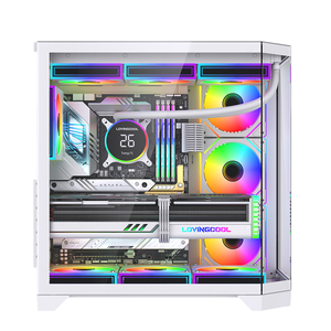 Lovinglcool mới nhất ATX mATX xem đầy đủ kính cường lực chơi game <span class=keywords><strong>PC</strong></span> trường hợp giữa tháp Khung máy tính để chơi game - Product Image 2