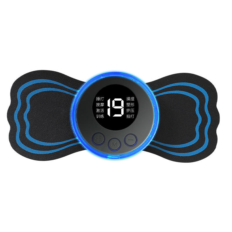 Usb Oplaadbare Batterij Pijnstilling Lichaam Spierstimulator Cervicale Massage Sticker Mini Elektrische Ems Pulse Nek Massager