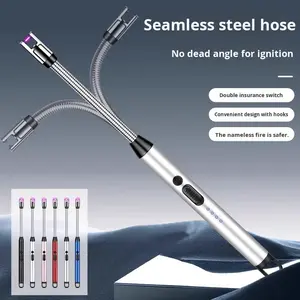 Encendedor de Cocina, Encendedor de Gas a Prueba de Viento, Recargable Tipo-C, Encendedor Eléctrico de Pulso Extendido, Encendedor de Cigarrillos Tipo Pistola - Product Image 3