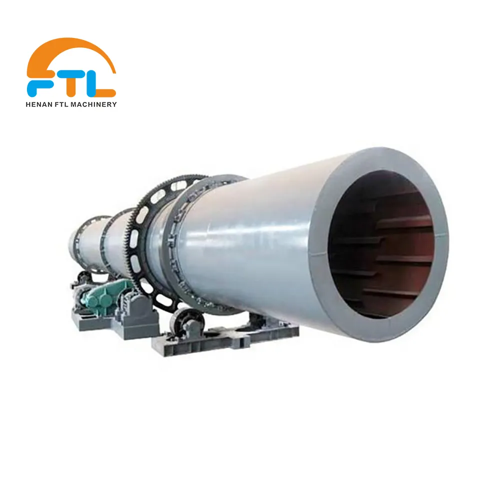 Rotary Dryer For Coal Ash 100t, High Quality Three Drums Rotary Dryer For Coal