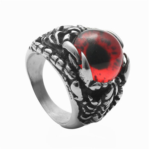 Anillo de Garra de Dragón de Acero de Titanio Estilo Europeo, Diseño de Ojo de Animal Punk para Hombre, Joyería de Regalo - Product Image 5