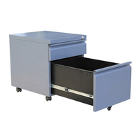 Armoires d'archives en acier personnalisables en gros, meuble de rangement mobile à 2 tiroirs, armoire à outils, mobilier de bureau durable et peu encombrant