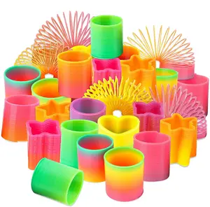 Spring Great Party Favor toy | Plus jouet rebondissant boule de printemps anneau arc-en-ciel magique Fidget jouet anti-Stress pour enfants filles et garçons