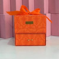 Boîte cadeau à tiroir double couche avec estampage d'aluminium pour mariage, noël, fête d'anniversaire, bonbons, cosmétiques, boîte à friandises décorative