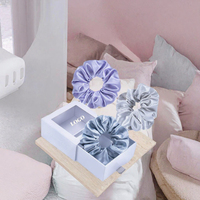Scrunchie en Soie de Mûrier 6A Personnalisé avec Logo, 6cm, 100% Soie Pure, Fait Main, Brodé, Tendance, pour Mariage, pour Femme