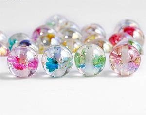 Fleurs colorées résine perles en vrac pour bricolage à la main téléphone portable chaîne pendentif collier Bracelet matériel fabrication de bijoux - Product Image 4