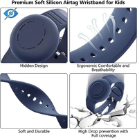 Bracelet étanche en silicone souple Sûr Confortable à Porter Sangle Réglable GPS Tracker Étui de Protection pour Bracelet Airtag