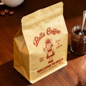 Pochette à café refermable personnalisée mate |   Sac debout de qualité <span class=keywords><strong>alimentaire</strong></span> pour une fraîcheur et une réutilisation supérieures - Product Image 1