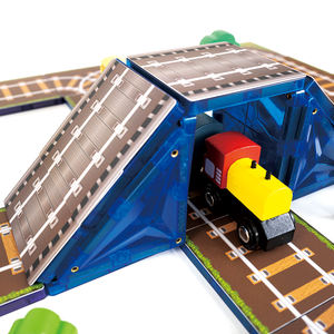 MNTL-<span class=keywords><strong>Jouet</strong></span> Magnétique pour Enfant, <span class=keywords><strong>Jouet</strong></span> Éducatif à Faire Soi-Même, 46 Pièces, Thème Chemin <span class=keywords><strong>de</strong></span> Fer - Product Image 5